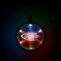 2 1/4" Tri Color Light Up Fusion Badge w/ Necklace